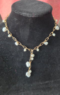Gold Tone Pearl Necklace / Lizz Studio