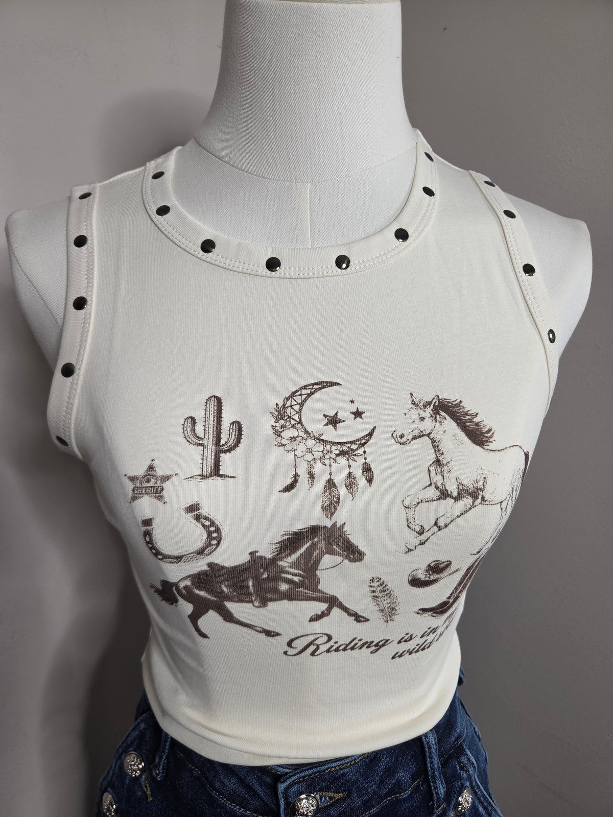 Western Sleeveless Top / Lizz Studio