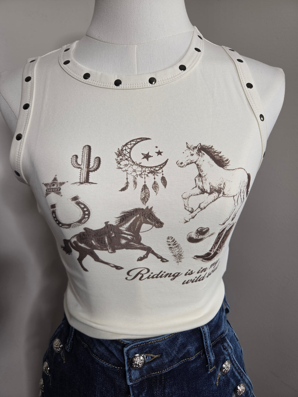 Western Sleeveless Top / Lizz Studio