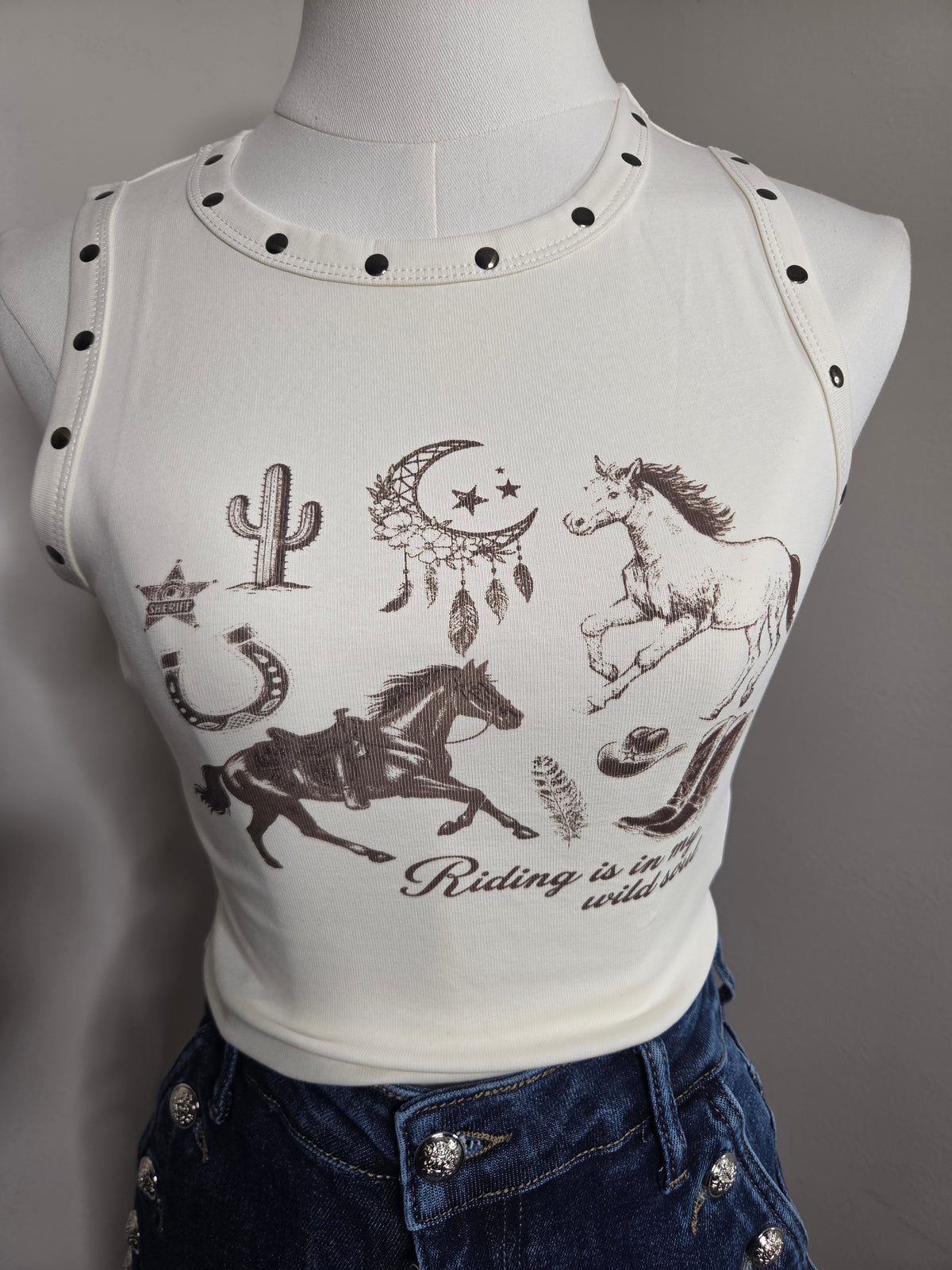 Western Sleeveless Top / Lizz Studio
