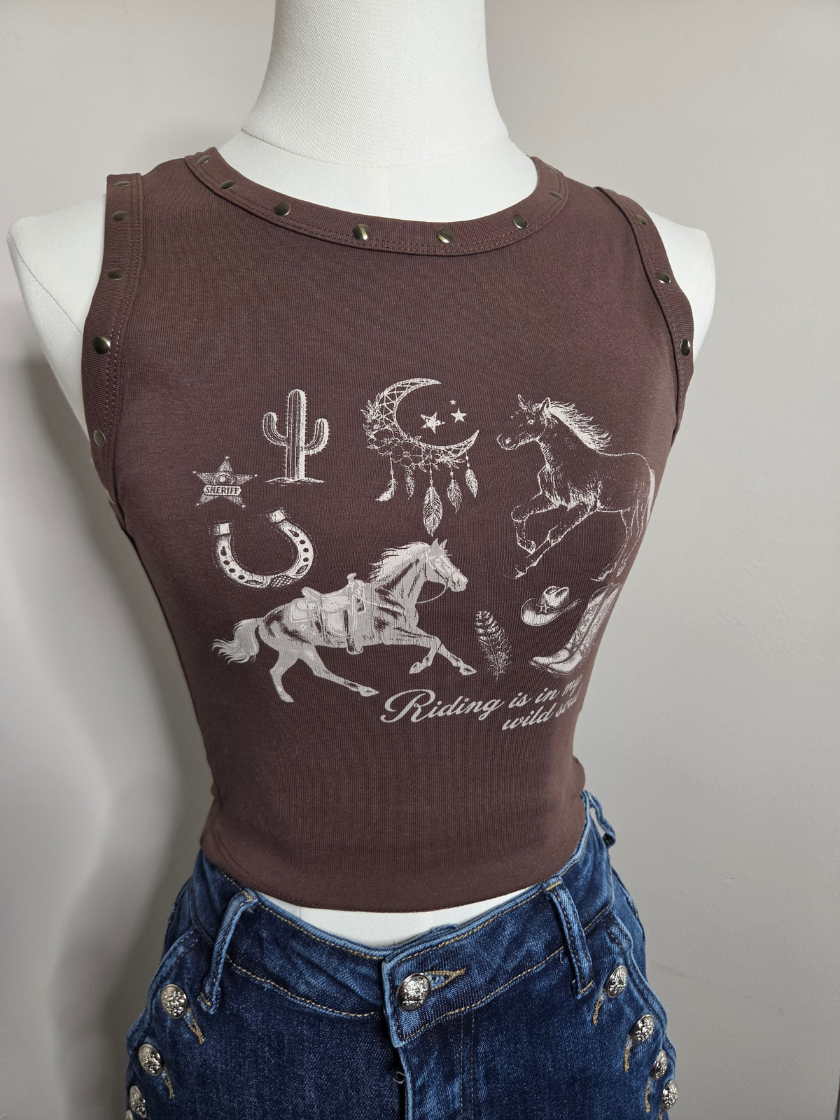 Western Sleeveless Top / Lizz Studio