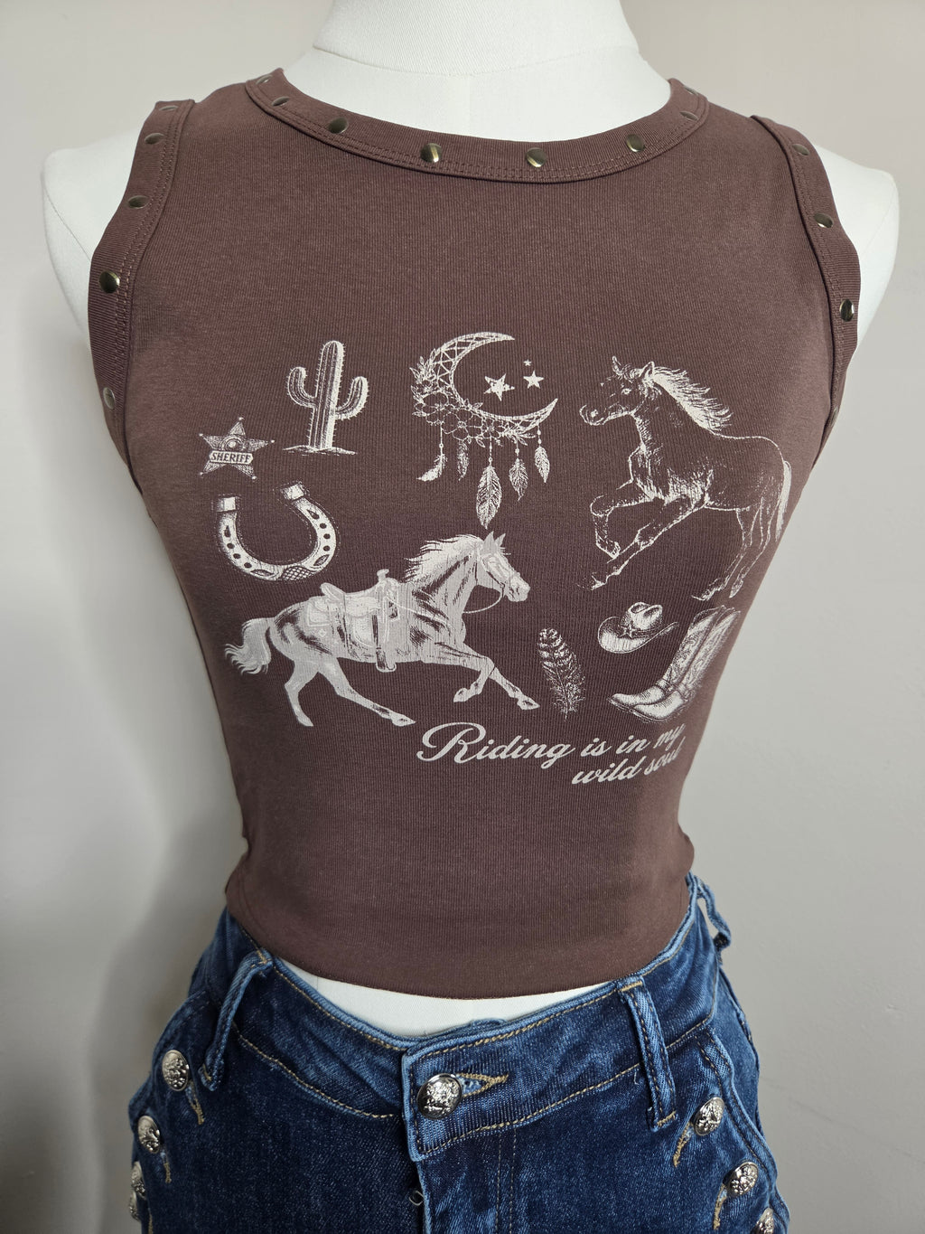 Western Sleeveless Top / Lizz Studio