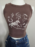 Western Sleeveless Top / Lizz Studio
